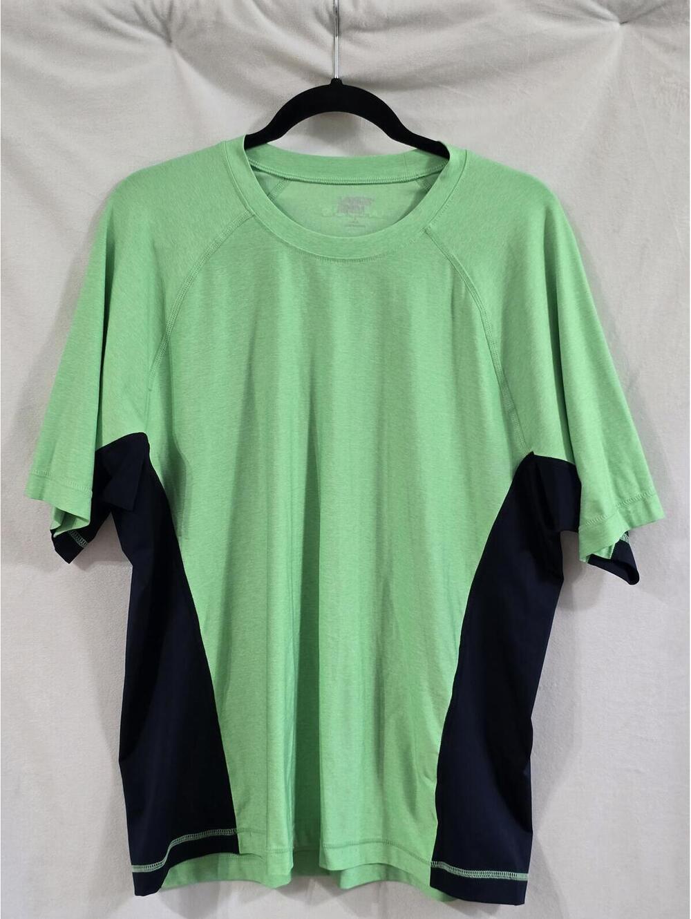 Lands' End Green and Black Short Sleeve Rash Guard Shirt size Large